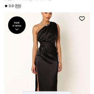 Elegant Black One-Shoulder Dress